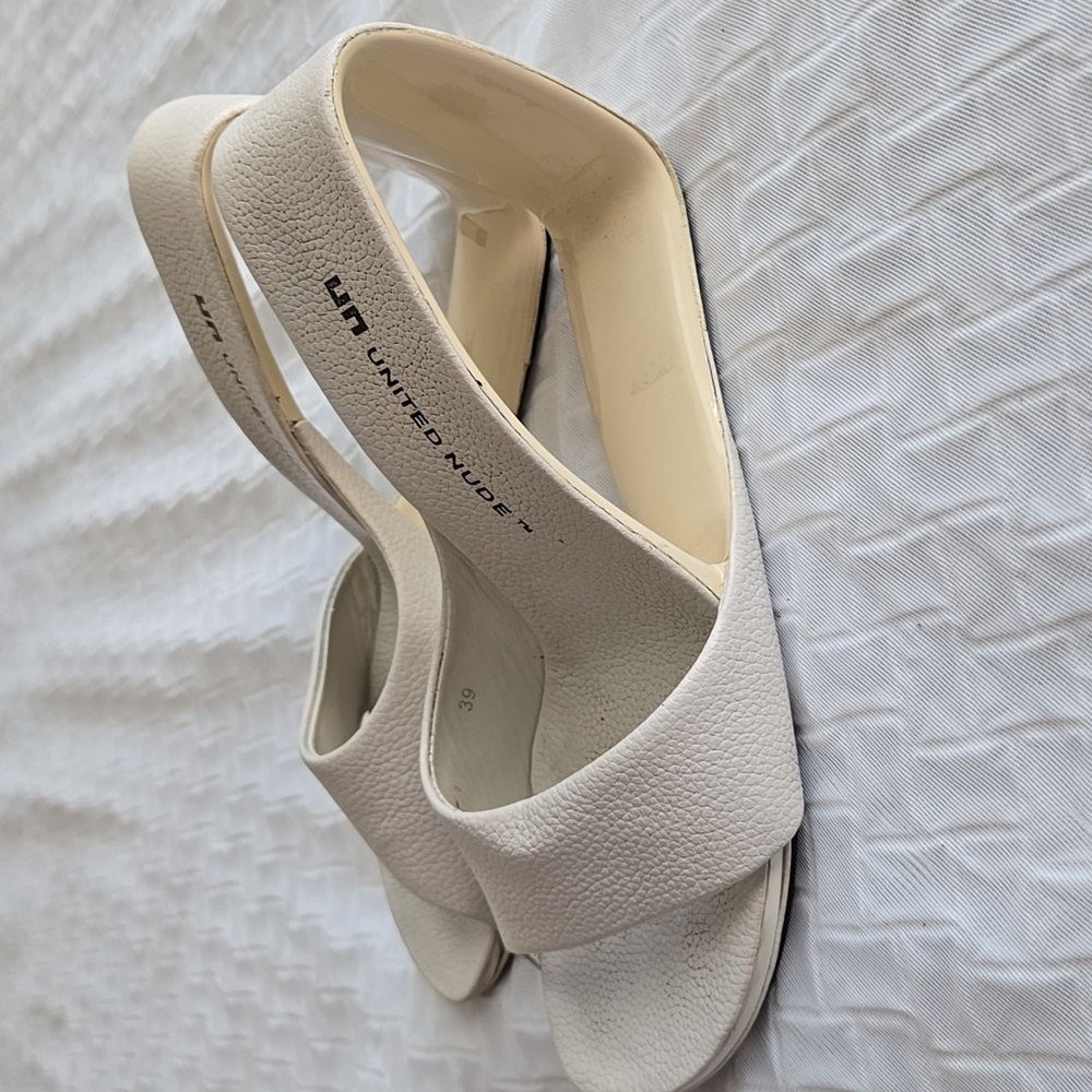 United Nude Cream Mules